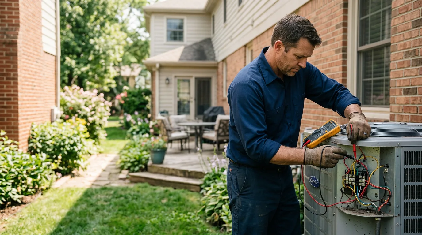 HVAC technician working near Oakham, MA